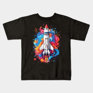 Space Rocket Launch Kids T-Shirt